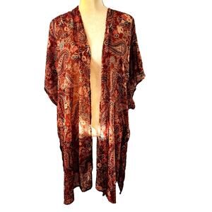 Maurices Women's Fall Floral Semi Sheer Cardigan Plus Size 01/1X